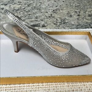 Luxe Silver Crystal Embellished Heels